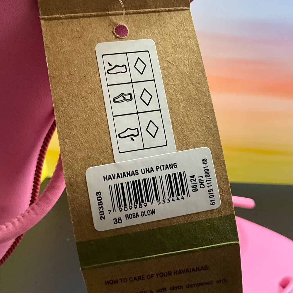Havaianas Una Pitanga Sandals-Pink Glow US Women’s 7/ EU 36. NWT Strappy Sandals - Picture 3 of 7